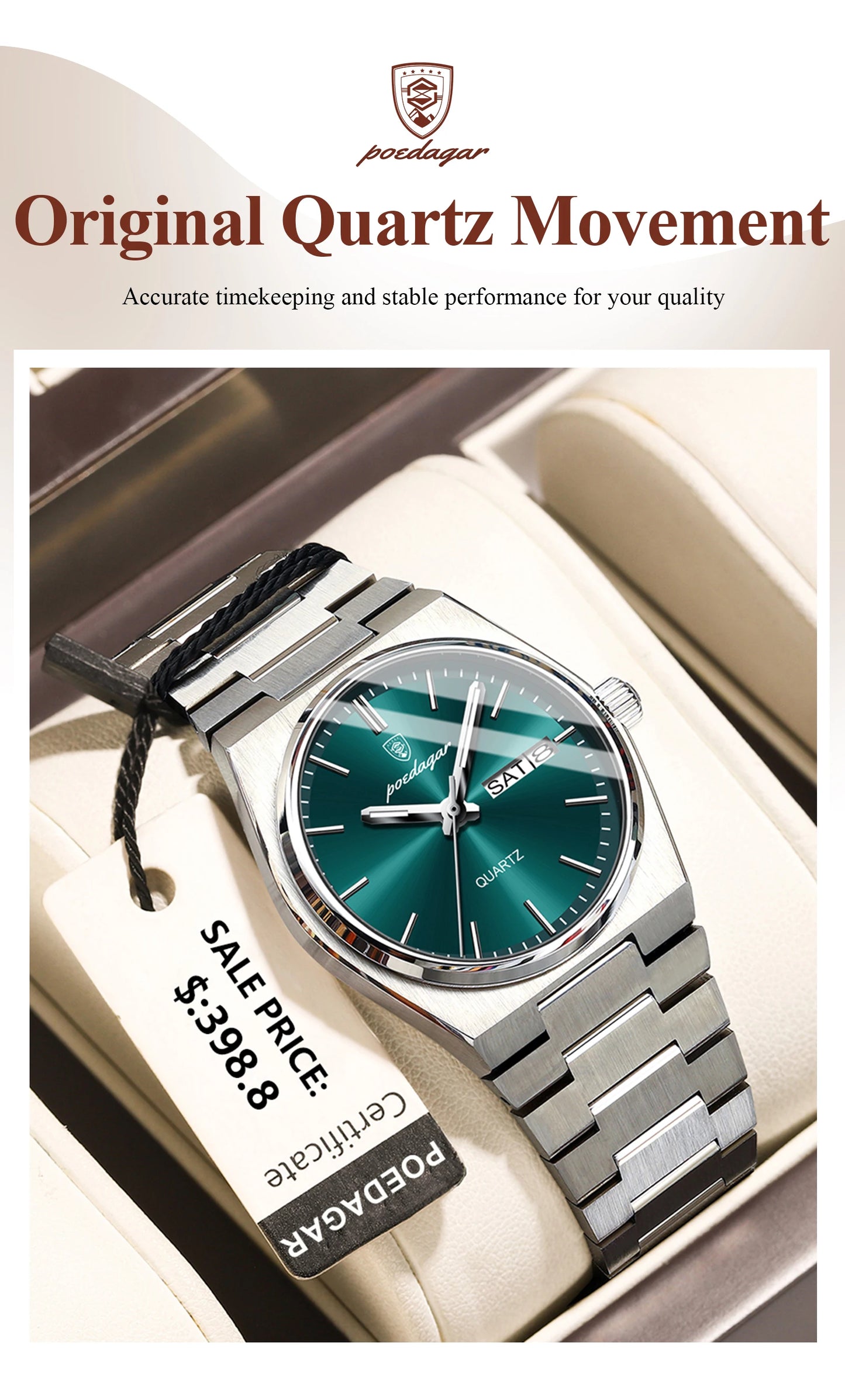 POEDAGAR   for Woman Ladies Elegant Quartz     Week    Watches