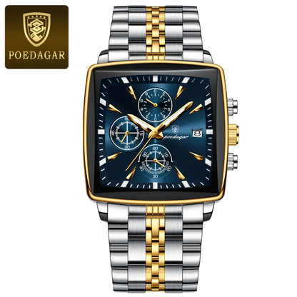 POEDAGAR  Men      Man Wristwatch Square   Quartz  Watches Reloj
