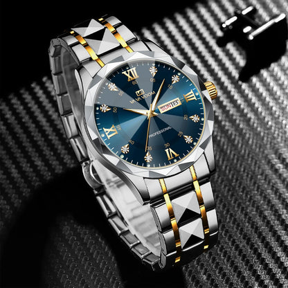 VA VOOM   Watches  Weekly Calendar    Night Light Top Brand Quartz  For Men