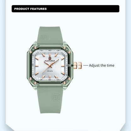 Style NAVIFORCE Watches for Women Silica Band  Quartz 50M  Wristwatch Casual Simple Personality Ladies