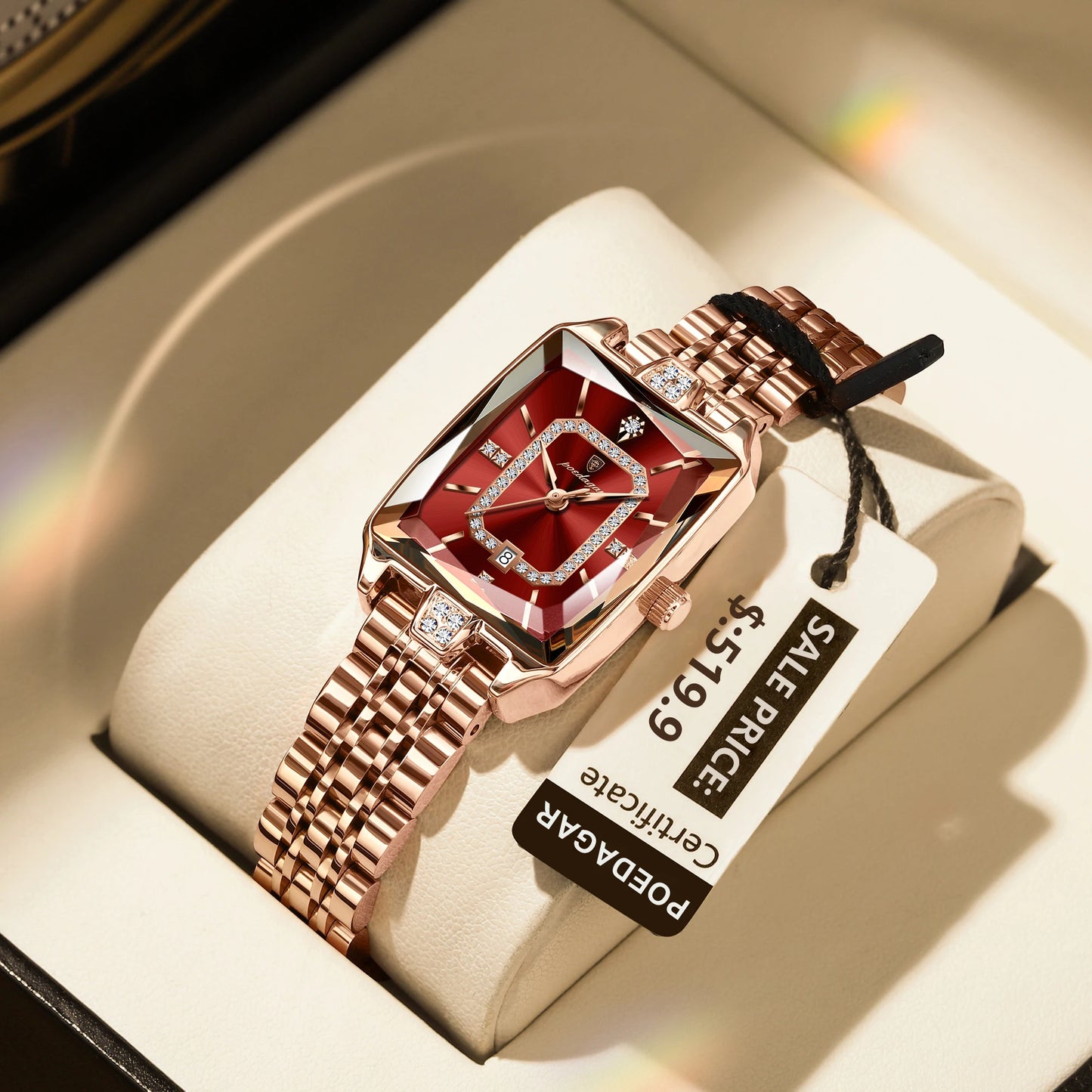 POEDAGAR Top Elegant Women Wristwatch   Ladies    Rectangle Quartz  Watches  Reloj