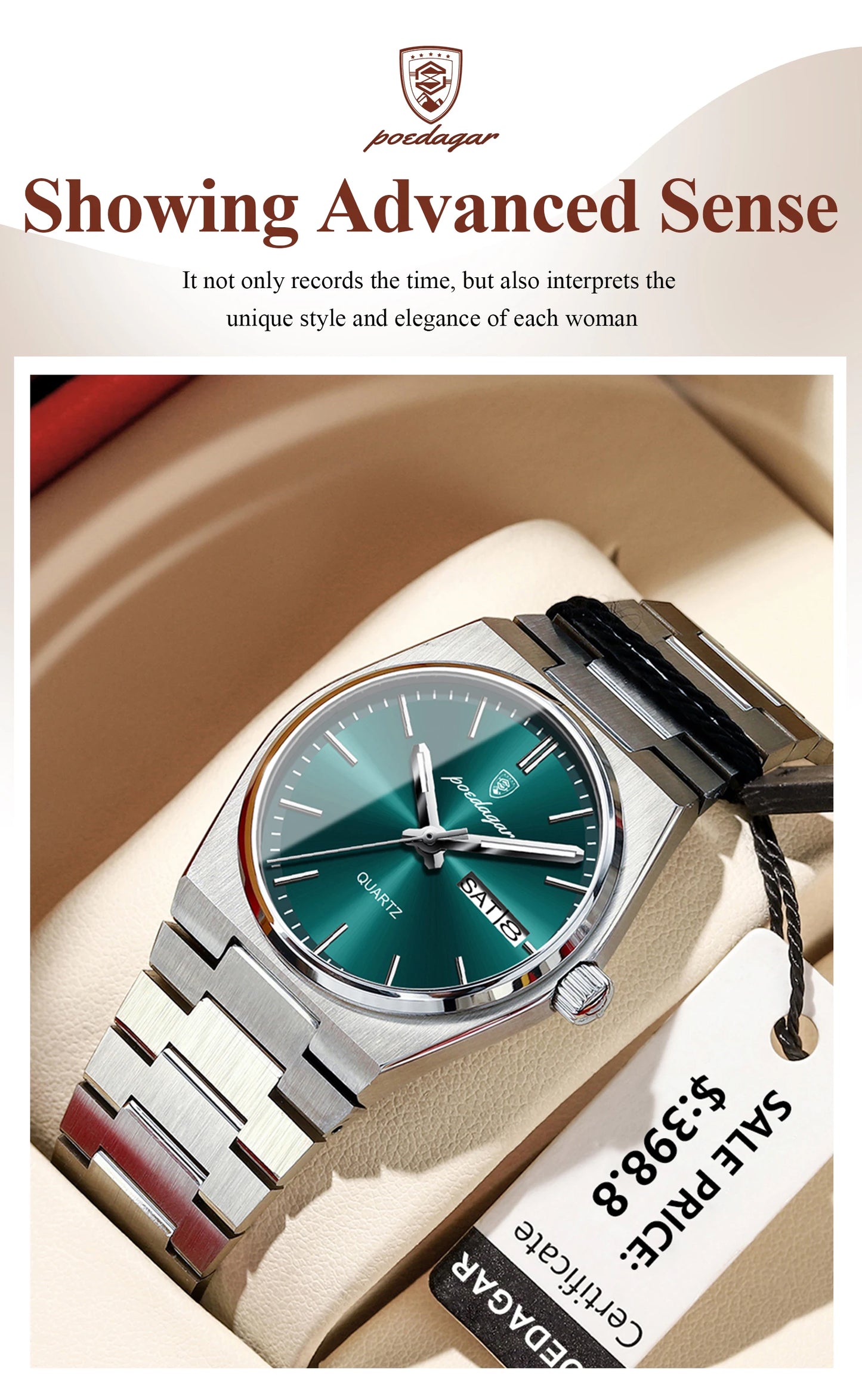 POEDAGAR   for Woman Ladies Elegant Quartz     Week    Watches