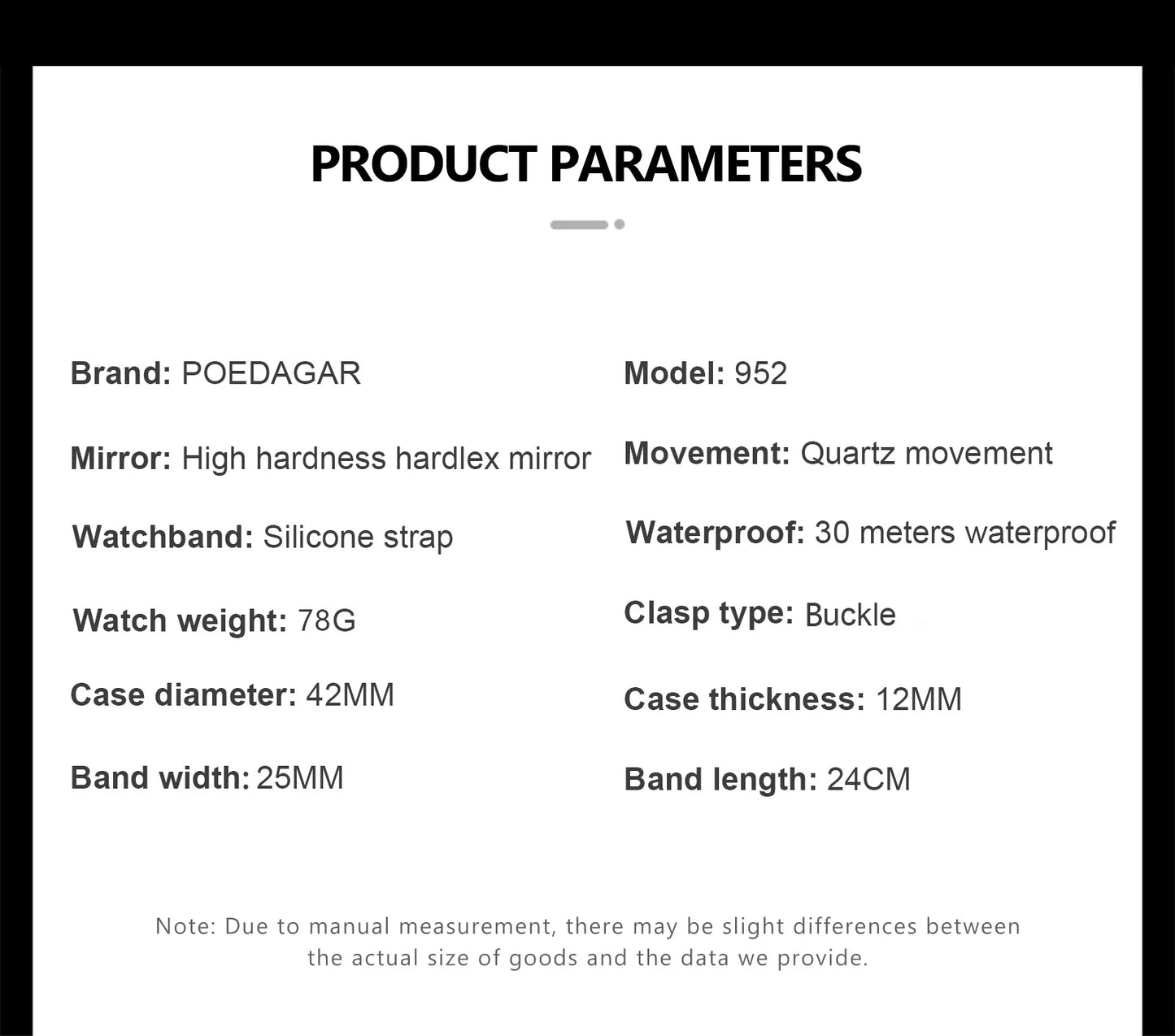 POEDAGAR Fashion Men's Watches Trend Classic Original Quartz Watch for Man Waterproof Luminous Week Date Wristwatch Leather New