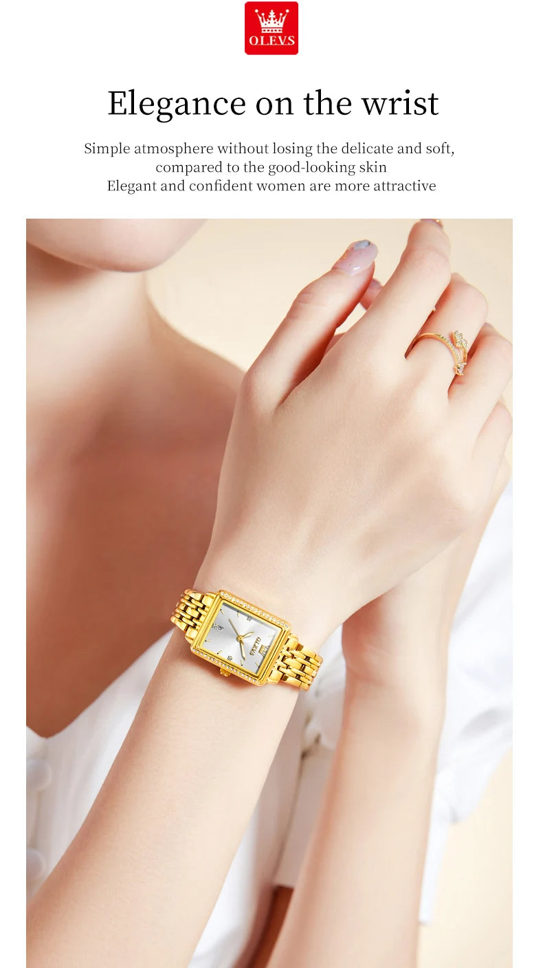 OLEVS 9995 Elegant Quartz Ladies Wristwatch Auto  Top Brand Original  For Women    Watches 2025