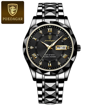 POEDAGAR Brand    Men Sport   Quartz Man   Strap  Calendar   Relógio