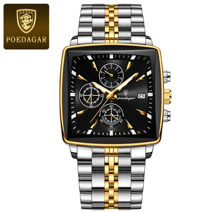 POEDAGAR  Men      Man Wristwatch Square   Quartz  Watches Reloj