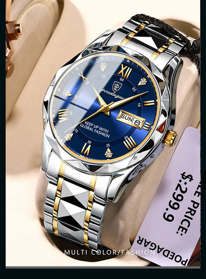 POEDAGAR Brand    Men Sport   Quartz Man   Strap  Calendar   Relógio