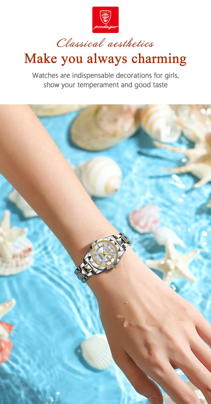 POEDAGAR  Quartz  for Ladies    Week   Women Watches Elegant Dress WristWatch+box