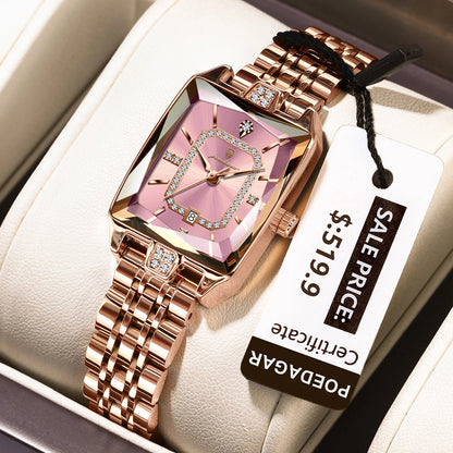POEDAGAR Top Elegant Women Wristwatch   Ladies    Rectangle Quartz  Watches  Reloj