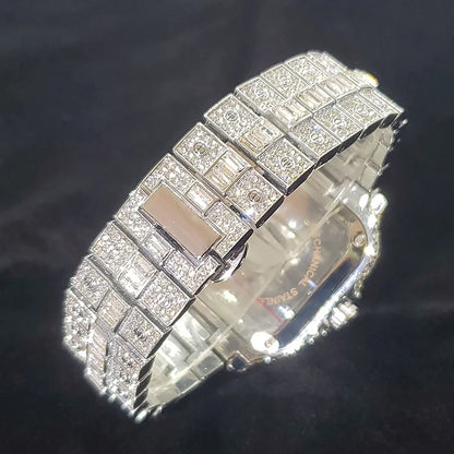 Brand Diamond Watches for Men  Cool Shiny Silver Jewelry  Hip Hop Iced Out Original Reloj Hombre Dropshipping