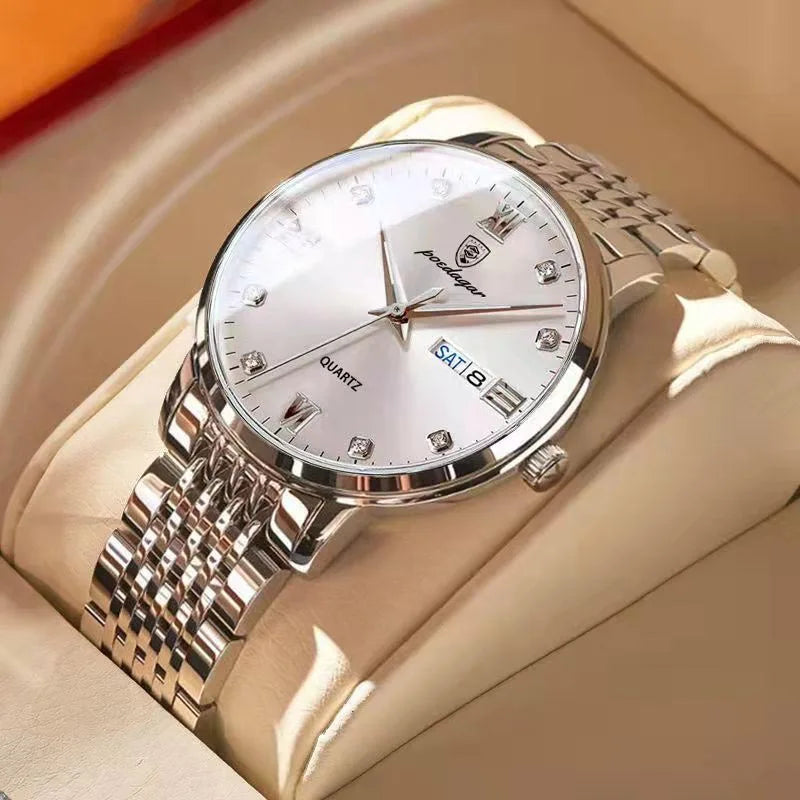 POEDAGAR   Men Quartz Wristwatch   Brand  Sport  Mens Watches Calendar Gifts Clocks