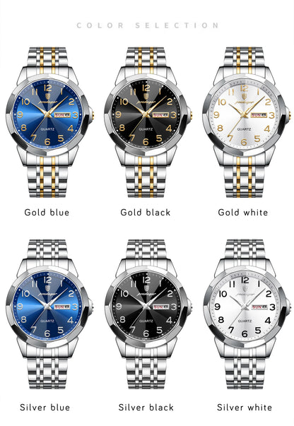POEDAGAR Men‘s Watches Trend  Original Quartz  for Man Rhombus Mirror Waterpoof   Wristwatch  Week