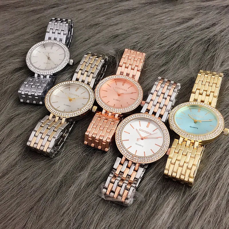 Watches    Rhinestone Women Quartz Wristwatches  Top Brand Ladies Bracelet zegarek damski