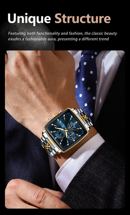 POEDAGAR  Men      Man Wristwatch Square   Quartz  Watches Reloj