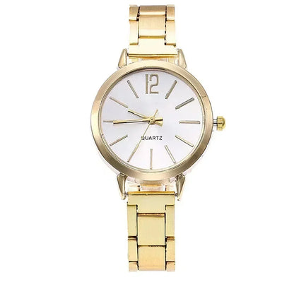 for Women Simple Round Dial   Gold Bracelet Quartz Wristwatch Students Ladies Watches Reloj Mujer