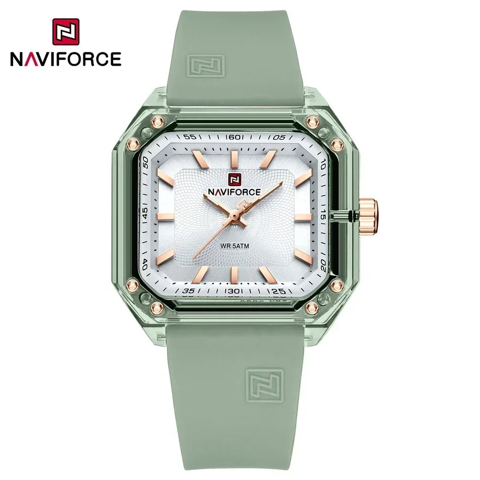 Style NAVIFORCE Watches for Women Silica Band  Quartz 50M  Wristwatch Casual Simple Personality Ladies