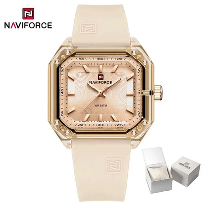 Style NAVIFORCE Watches for Women Silica Band  Quartz 50M  Wristwatch Casual Simple Personality Ladies