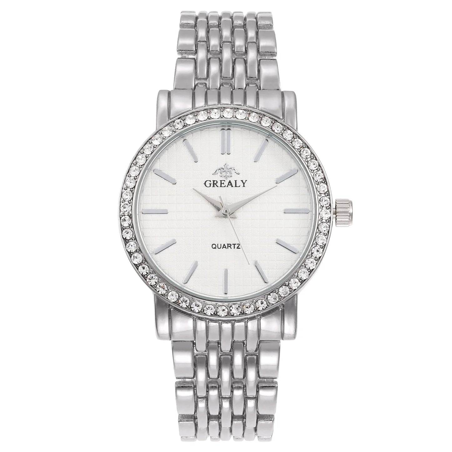 Exquisite Women Quartz    Casual Round Rhinestone Quartz  Gift For Friends Family Relogio