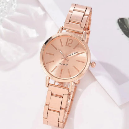 for Women Simple Round Dial   Gold Bracelet Quartz Wristwatch Students Ladies Watches Reloj Mujer