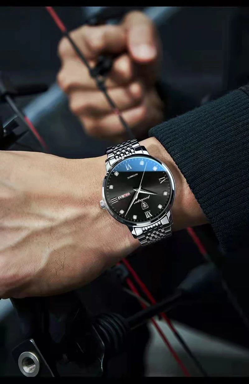 POEDAGAR   Men Quartz Wristwatch   Brand  Sport  Mens Watches Calendar Gifts Clocks