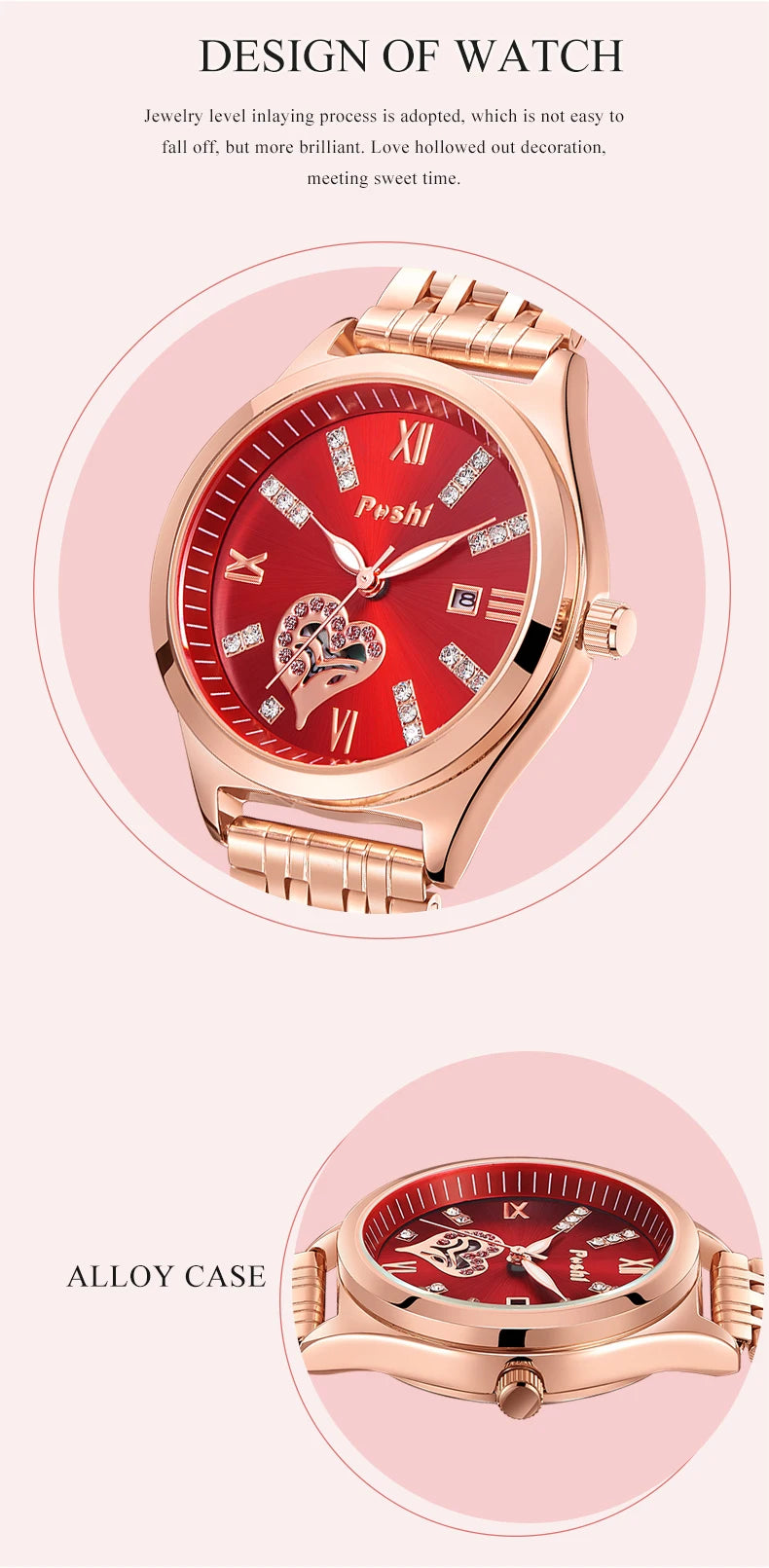 POSHI Women Watches     Ladies Wristwatch  Quarzt  Girlfriend Gift Relogio Feminino