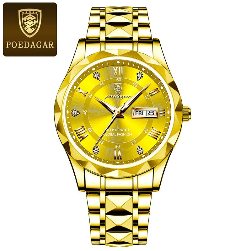 POEDAGAR Brand    Men Sport   Quartz Man   Strap  Calendar   Relógio