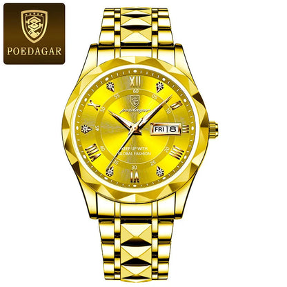 POEDAGAR Brand    Men Sport   Quartz Man   Strap  Calendar   Relógio
