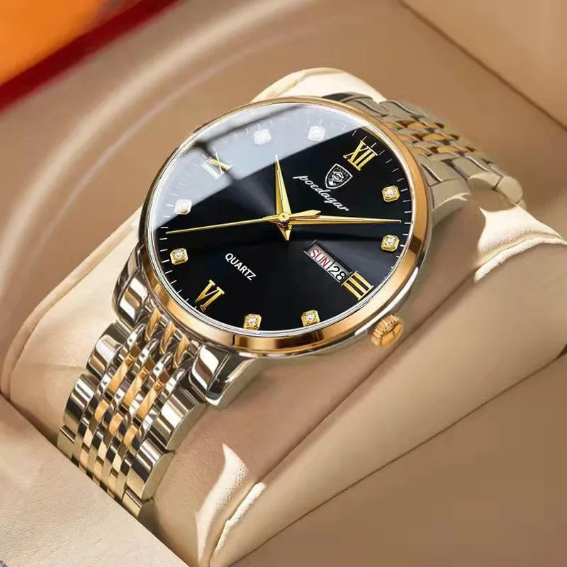 POEDAGAR   Men Quartz Wristwatch   Brand  Sport  Mens Watches Calendar Gifts Clocks