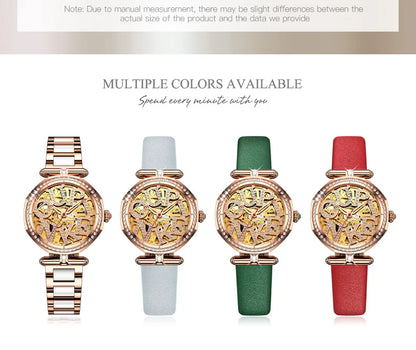 OUPINKE 3175 Women  Original Automatic Mechanical   Brand   Elegant Gift Box Girls' Diamond