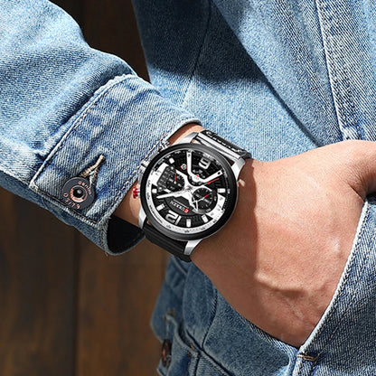 CURREN Casual Sport Watches for Men Top Brand  Military Leather Wrist  Man    Wristwatch