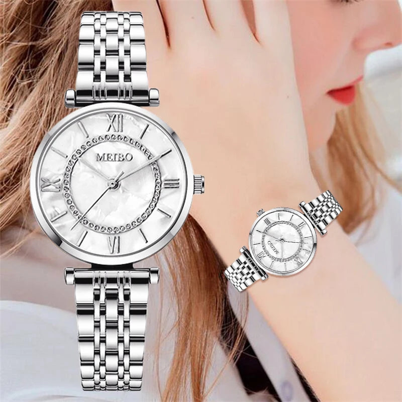 Womens  Crystal Women Bracelet Watches Top Brand  Diamond Ladies Quartz    Wristwatch
