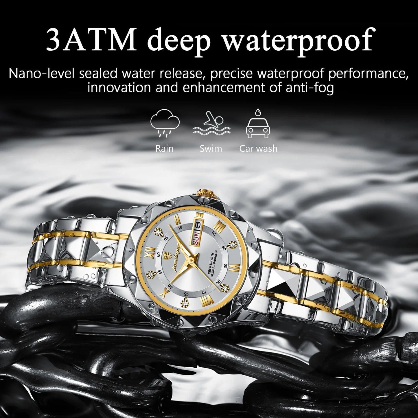 POEDAGAR  Quartz  for Ladies    Week   Women Watches Elegant Dress WristWatch+box