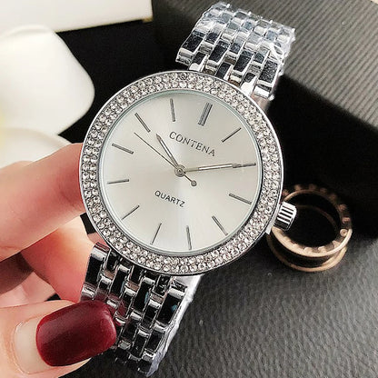 Watches    Rhinestone Women Quartz Wristwatches  Top Brand Ladies Bracelet zegarek damski
