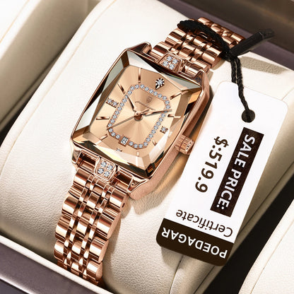 POEDAGAR Top Elegant Women Wristwatch   Ladies    Rectangle Quartz  Watches  Reloj