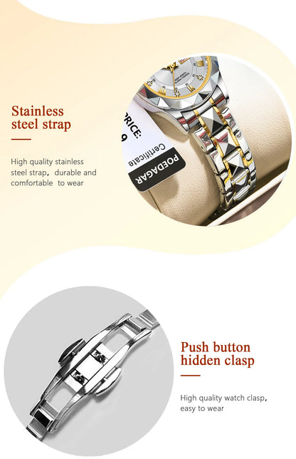 POEDAGAR  Quartz  for Ladies    Week   Women Watches Elegant Dress WristWatch+box