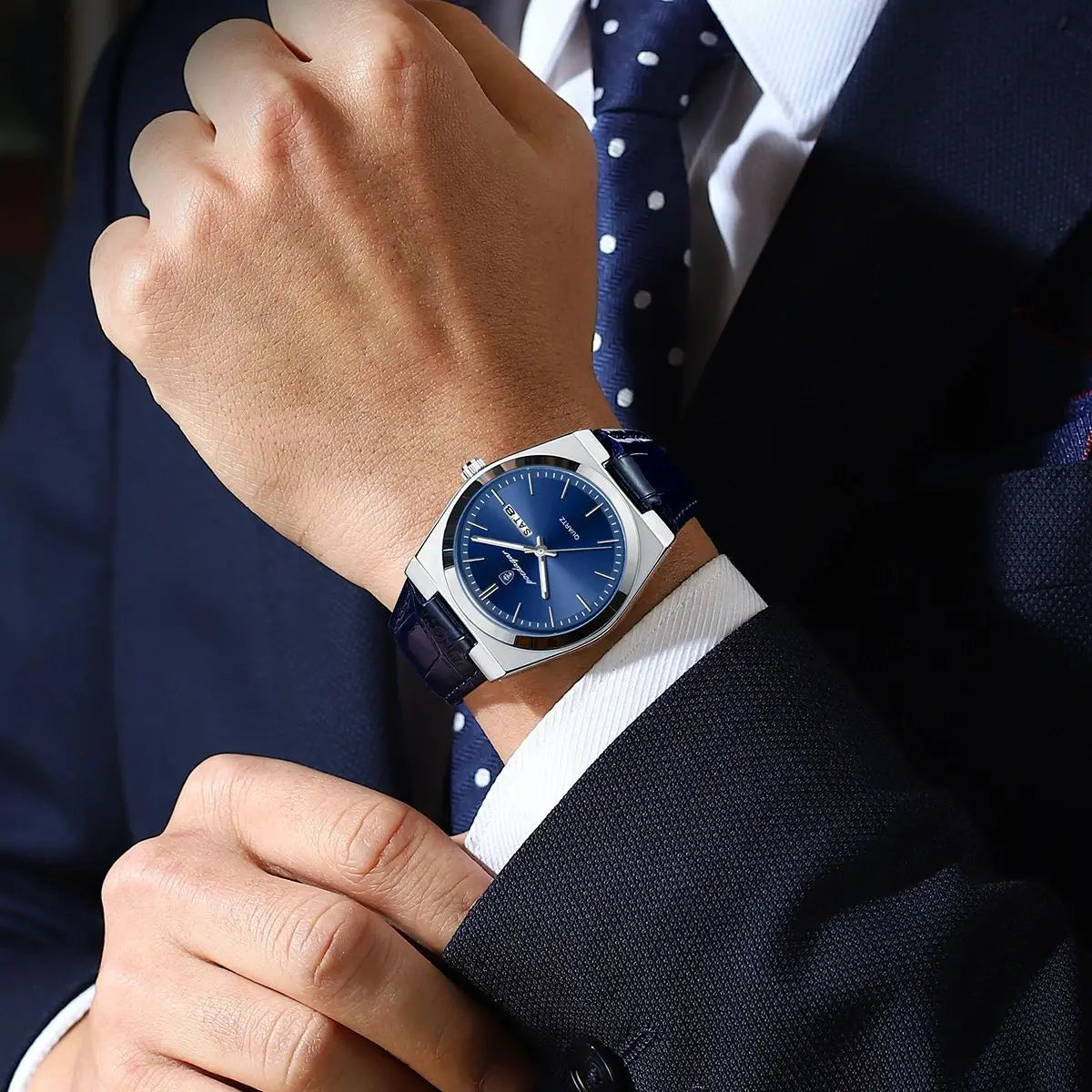 POEDAGAR   for Men Military Leather Man Wristwatch Quartz     Week  Watches Reloj+box