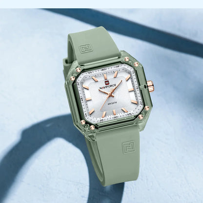Style NAVIFORCE Watches for Women Silica Band  Quartz 50M  Wristwatch Casual Simple Personality Ladies
