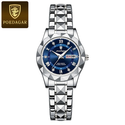 POEDAGAR  Quartz  for Ladies    Week   Women Watches Elegant Dress WristWatch+box