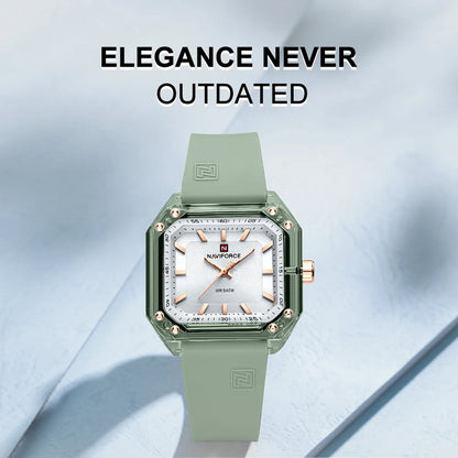 Style NAVIFORCE Watches for Women Silica Band  Quartz 50M  Wristwatch Casual Simple Personality Ladies