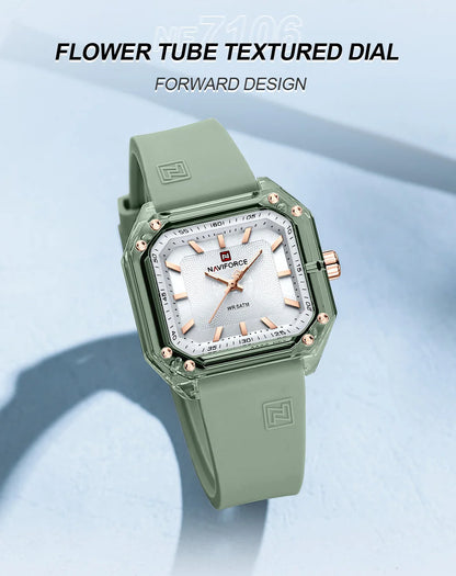 Style NAVIFORCE Watches for Women Silica Band  Quartz 50M  Wristwatch Casual Simple Personality Ladies