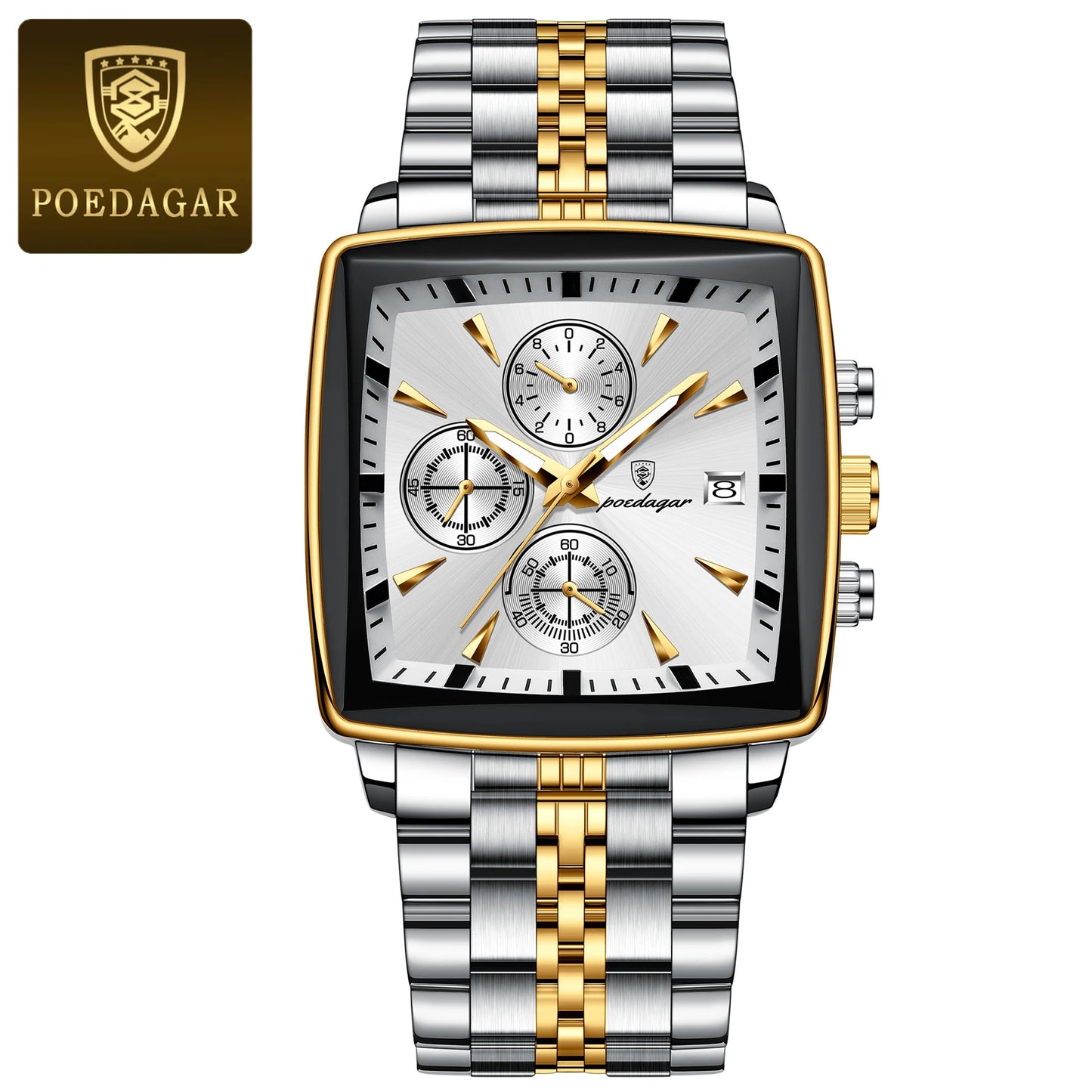 POEDAGAR  Men      Man Wristwatch Square   Quartz  Watches Reloj