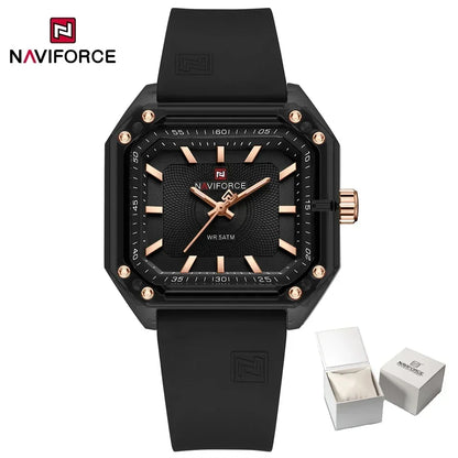 Style NAVIFORCE Watches for Women Silica Band  Quartz 50M  Wristwatch Casual Simple Personality Ladies