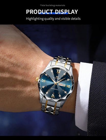 VA VOOM   Watches  Weekly Calendar    Night Light Top Brand Quartz  For Men