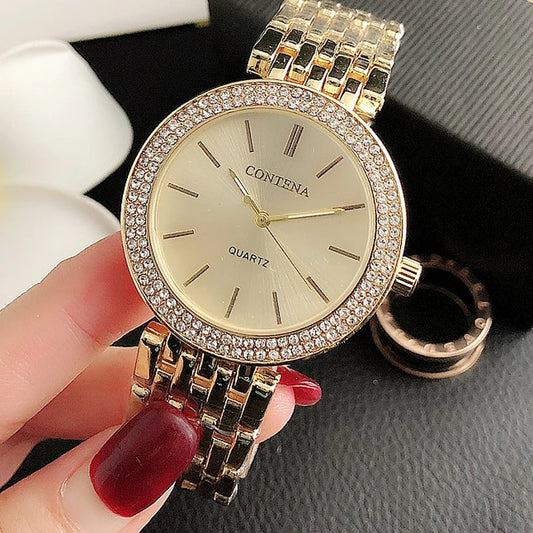 Watches    Rhinestone Women Quartz Wristwatches  Top Brand Ladies Bracelet zegarek damski