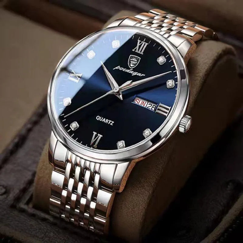 POEDAGAR   Men Quartz Wristwatch   Brand  Sport  Mens Watches Calendar Gifts Clocks