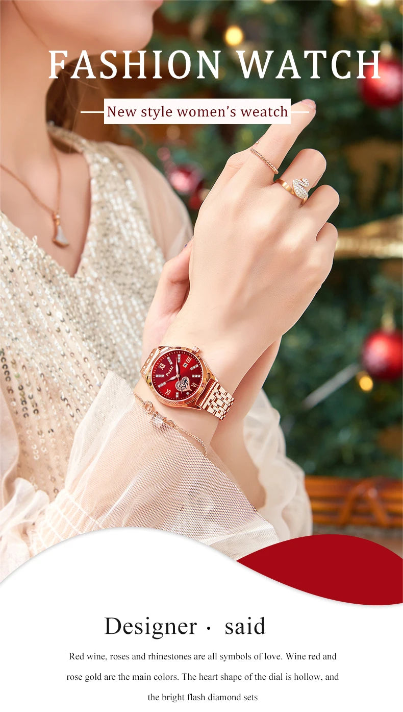 POSHI Women Watches     Ladies Wristwatch  Quarzt  Girlfriend Gift Relogio Feminino