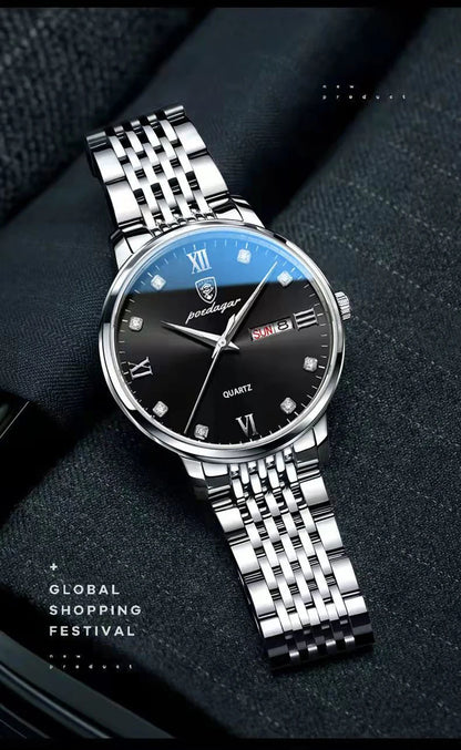 POEDAGAR   Men Quartz Wristwatch   Brand  Sport  Mens Watches Calendar Gifts Clocks