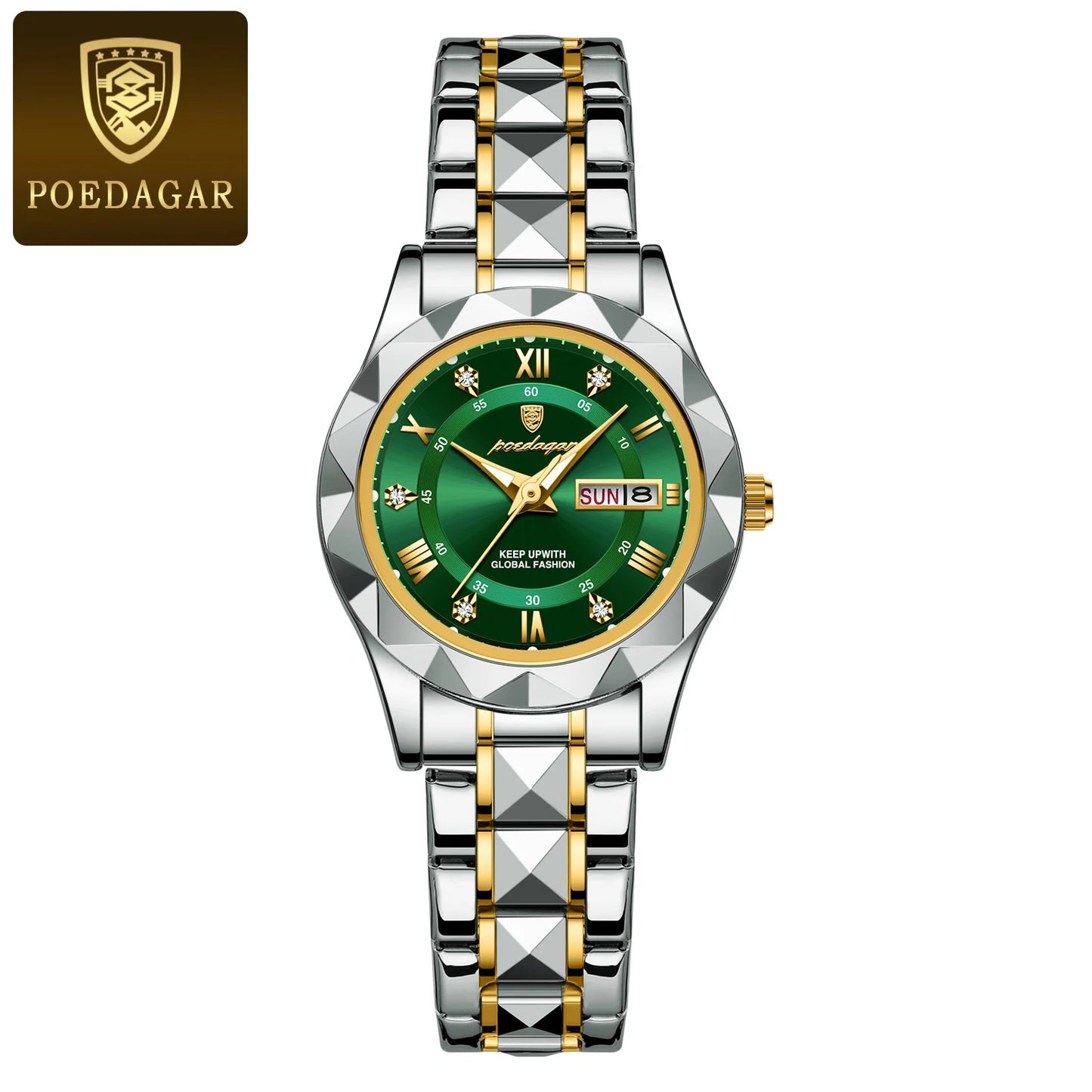 POEDAGAR  Quartz  for Ladies    Week   Women Watches Elegant Dress WristWatch+box