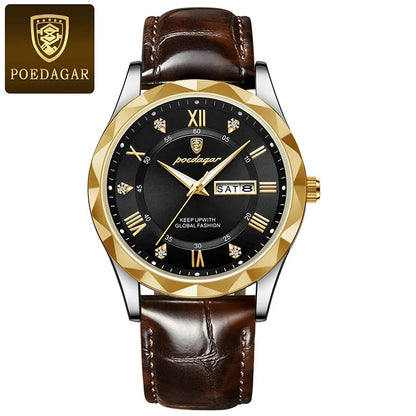 POEDAGAR Brand    Men Sport   Quartz Man   Strap  Calendar   Relógio