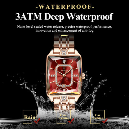 POEDAGAR Top Elegant Women Wristwatch   Ladies    Rectangle Quartz  Watches  Reloj